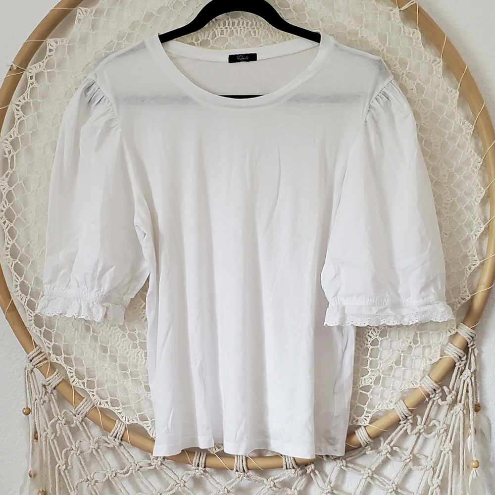 Rails Laurel Puff Sleeve Top In White - Picture 5 of 10